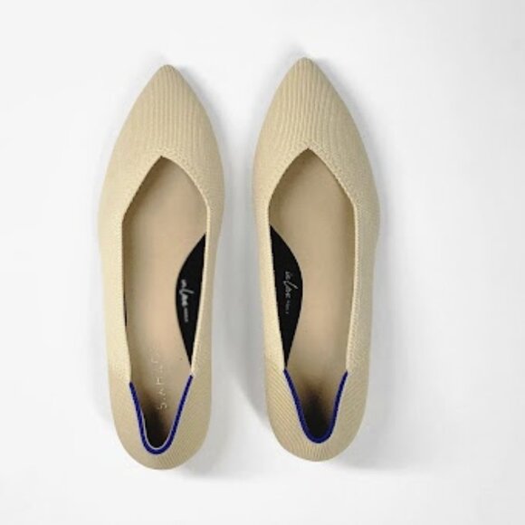 ROTHY'S WOMEN'S the high point sandstone & bluepointed toe shoe Size 9  NEW - Picture 4 of 8